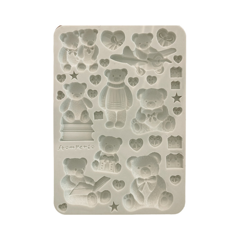 Molde de silicona Teddy Bears The Owl's House Stamperia