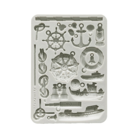 Molde de silicona Timones y Barcas Silent Sea Stamperia