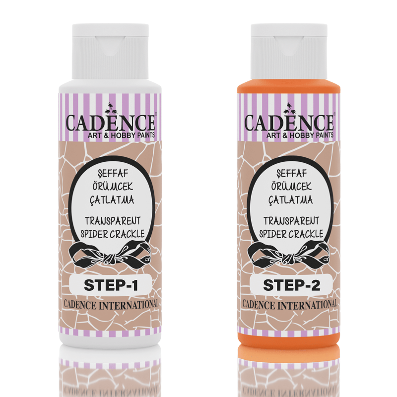 Transparent Spider Crackle ORANGE 70+70ml