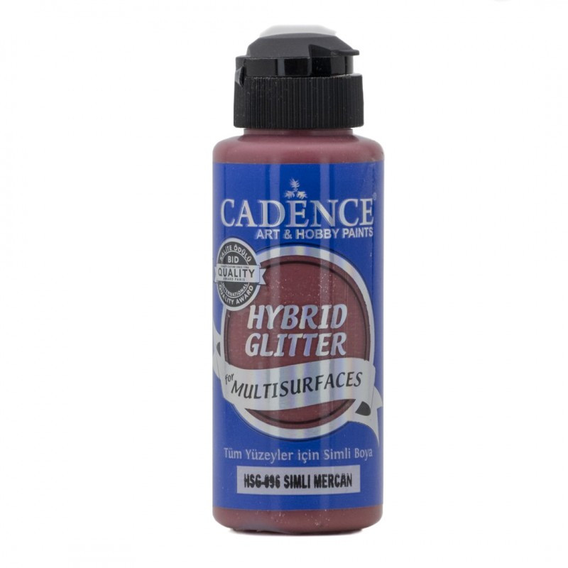 Hybrid glitter CORAL 120ml rojo