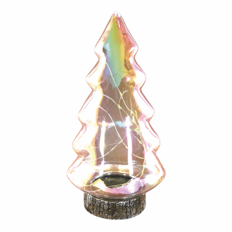 BASE PINO NAVIDAD CRISTAL 15LED