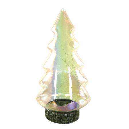 BASE PINO NAVIDAD CRISTAL 15LED
